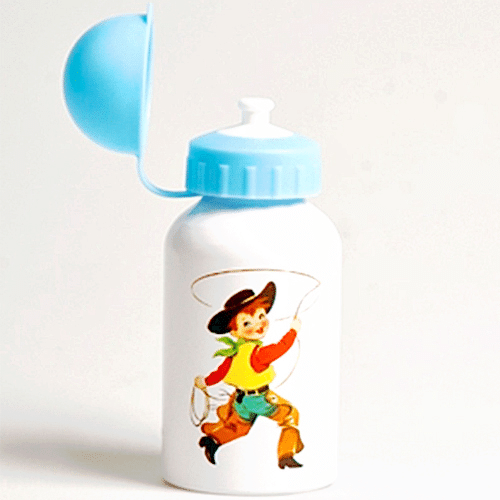 Drinkfles Cowboy & Indianen